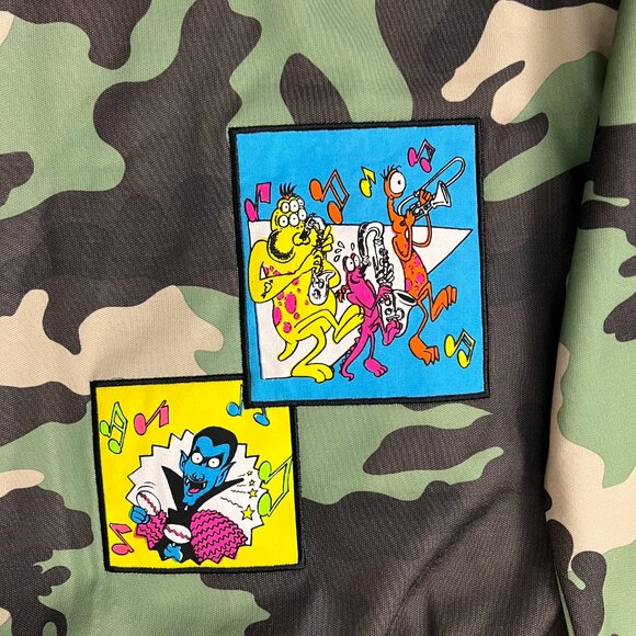 NEW Jeremy Scott x Adidas Camo Illustrated Artwork Track Jacket Sz S - Picture 10 of 14